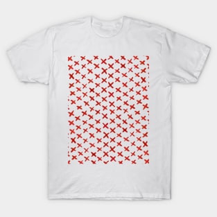 Watercolor x pattern - red T-Shirt